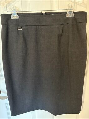 Calvin Klein Charcoal Gray Pencil Skirt